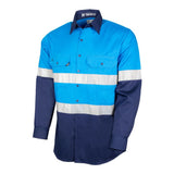 Tru Workwear Mates In Construction Lightweight Vented Hi-Vis Drill Shirt with Reflective Tape  CS2000T3