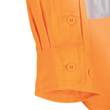 Tru Workwear Mates In Construction Lightweight Vented Hi-Vis Drill Shirt with Reflective Tape  (Orange) CS1000T3