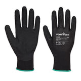 Portwest A335 Grip 15 Polyester Nitrile Sandy Glove Black