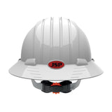 JSP EVO 6100 FULL BRIM UNVENTED WHEEL RATCHET HARD HAT WHITE AJP170-000-1AN