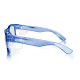 SAFESTYLE GLASSES FUSION LIFELINE BLUE FRAME CLEAR LENS EYEWEAR FBLC100