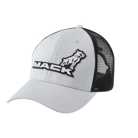 Mack 2 Tone Curved Brim Trucker Cap (Silver/Grey) MKBAM2401