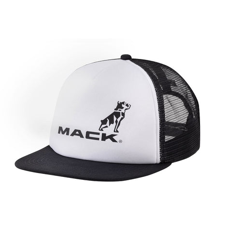Mack Flat Brim Foam Trucker Cap (Black/White) MKFBF2401