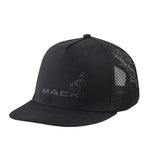 Mack Flat Brim Black On Black Trucker Cap MKFBM2402