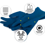Pro Val Process Blue Silver-Lined Rubber Gloves