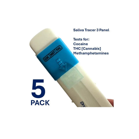 Drug Check Express Saliva Tracer 3 Panel (Pack of 5)