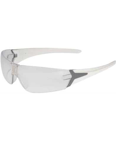 Vision Safe Bolt White Frame Clear Lens Safety Glasses 384WTCL