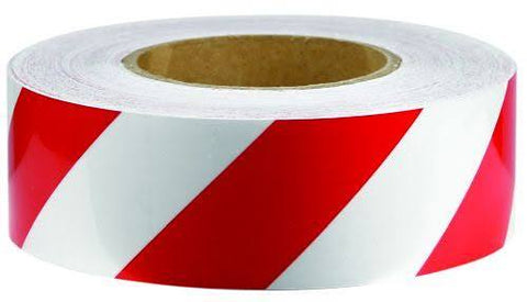Class 2 Reflective Tape 50mm x 45.7mtr Red/White RT3RW