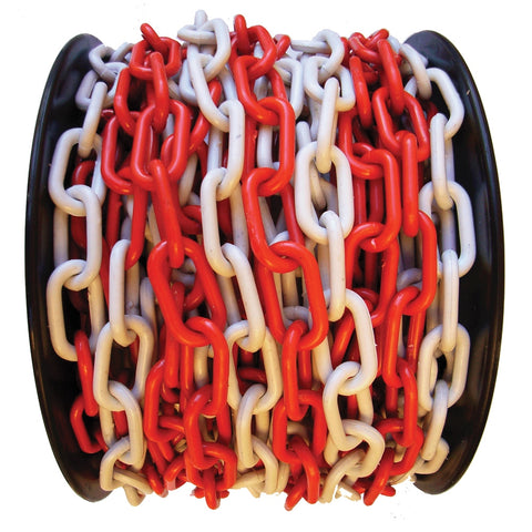 Plastic Safety Chain (Red/White) All Sizes