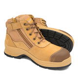 Blundstone Unisex Zip Sided Series Safety Boot (Wheat) 318