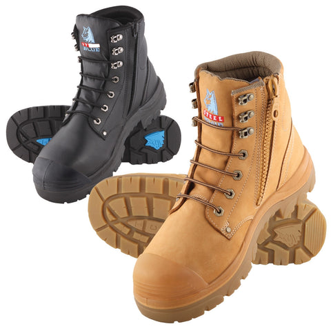 Steel Blue Argyle S/Zip Safety Boot with Bump Cap 332152