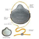 Moldex® AirWave® SmartStrap® 4800 Disposable Respirator Plus Nuisance OV/Ozone Relief (Box 8)