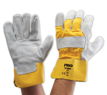 Pro Choice Yellow Grey Leather Glove 940GY