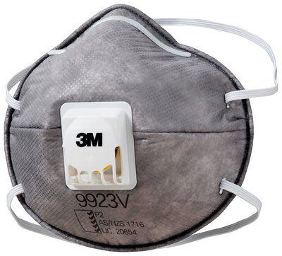 3M™ Cupped Particulate Specialty Respirator P2 Valved (Box 10) 9923V
