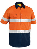 Bisley 3M Taped Two Tone Hi Vis Cool Lightweight Short Sleeve Shirt BS1896