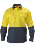 Bisley Hi Vis 2 Tone Long Sleeve Drill Shirt BS6267