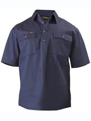 Bisley Closed Front Cotton Drill Short Sleeve Shirt BSC1433