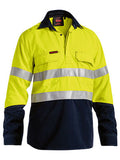 Bisley TenCate Tecasafe® Plus Taped Two Tone Hi Vis Closed Front FR Long Sleeve Vented Shirt BSC8082T