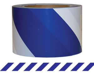 Barrier Tape Blue/White 100m x 75mm (Blue/White) TAPEBBW100X75