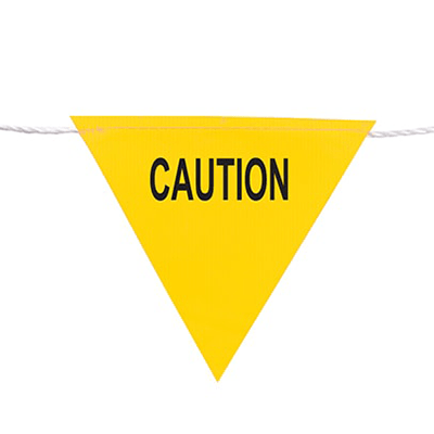 Flag Bunting 30m (Caution) Yellow BUNT-Y-C