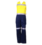 Tru Workwear - Heavyweight Coveralls 320gsm Actionback Two Tone Cotton Drill with 3M Reflective Tape DC2179T