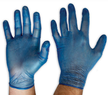 Pro Choice Blue Vinyl Gloves - Powder Free DVBPF