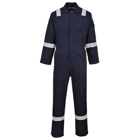 Portwest Flame Resistant Super Light Weight Anti-Static Coverall 210g (Navy) FR21