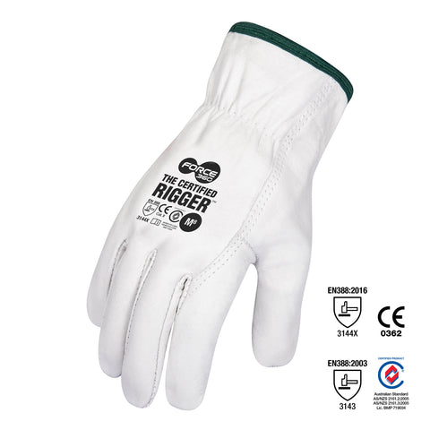 Force360 Certified Cowhide Premium Rigger Gloves GWORX600