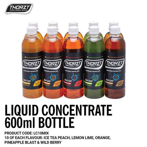 Thorzt Liquid Concentrate 600ml Bottle (Mixed Carton 10 Bottles) LC10MIX