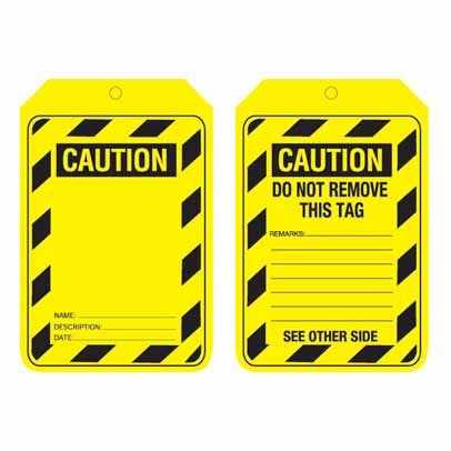 Lockout Tag Code UCT200 - Caution Blank