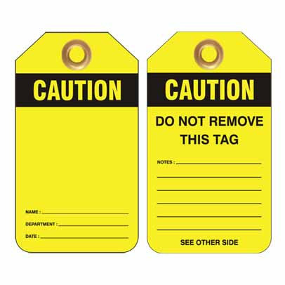 Lockout Tag Code UDT311 - Caution Blank