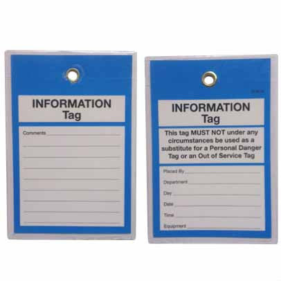 Lockout Tags Tamper Proof TDT117TP - Information Tag