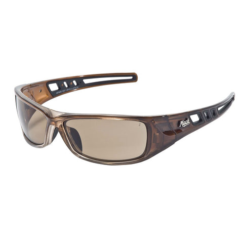 Mack Longhaul Safety Eyewear Brown Frame Brown Tint Polarized Lens