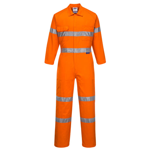 Portwest Flame Resistant Coverall Orange c/w Reflective Tape MF922