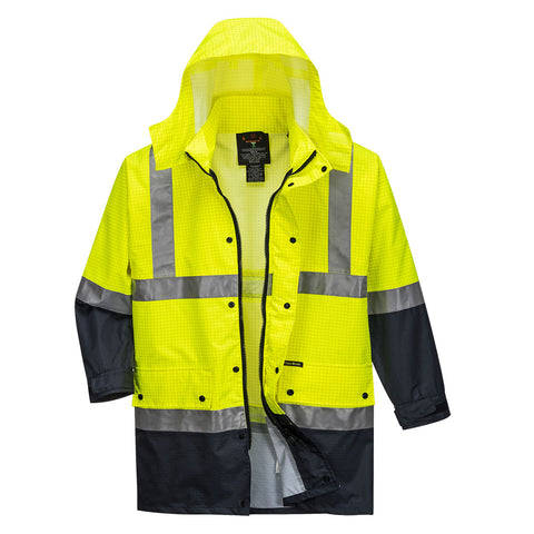 Portwest MacKay Anti-Static Outer Shell Jacket (Yellow/Navy) MJ370