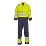 Portwest Modaflame Coverall Yellow/Navy c/w Reflective Tape MV28
