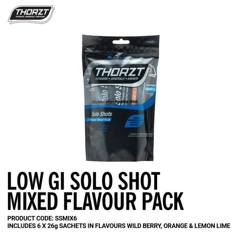Thorzt Low GI Solo Shot Mixed Flavour Pack (6 x 26gm) SSMIX6