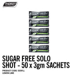 Thorzt Sugar Free Solo Shot 50 x 3gm Sachets (Lemon Lime) SSSFLL
