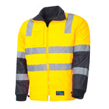 Tru Workwear Hi Vis Wet Weather Jacket c/w Removable Sleeves & Reflective Tape TJ2945T4
