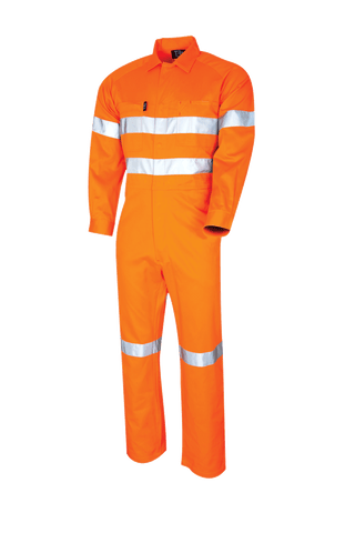 Tru Workwear Hi Vis Lightweight Taped Coverall (Orange) DC1120T1