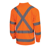 Tru Workwear Hi Vis Micromesh Long Sleeve Polo Shirt cw/ Perforated Reflective Tape TS1850T5