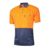Tru Workwear Hi Vis 2 Tone Micromesh Short Sleeve Polo Shirt TS2851