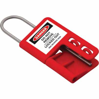 Ultra Safe Lockout Hasp - PVC Hasp with 4mm Stainless Steel Shackle UL591