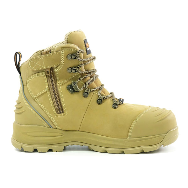 Bison XT Ankle Lace Up Zip Sided Safety Boots (Wheat) XTLZWHE – Visual ...