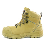 Bison XT Ankle Lace Up Zip Sided Safety Boots (Wheat) XTLZWHE
