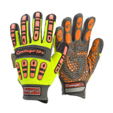 Frontier Contego Hi Vis Work Gloves Mechanics IP+ With Impact Protection P8274HV