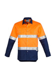 Syzmik Mens Hi Vis Spliced Industrial Shirt - Hoop Taped ZW123