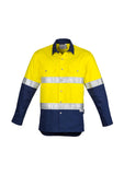 Syzmik Mens Hi Vis Spliced Industrial Shirt - Hoop Taped ZW123