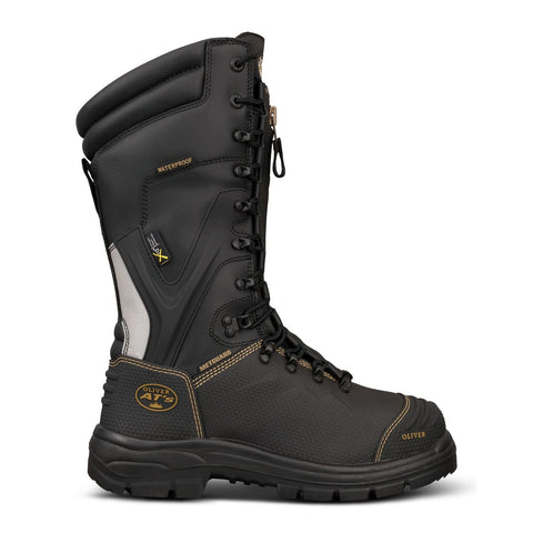 Oliver 65 Series Black 350mm (14") Laced In Zip Mining Boot 65-791